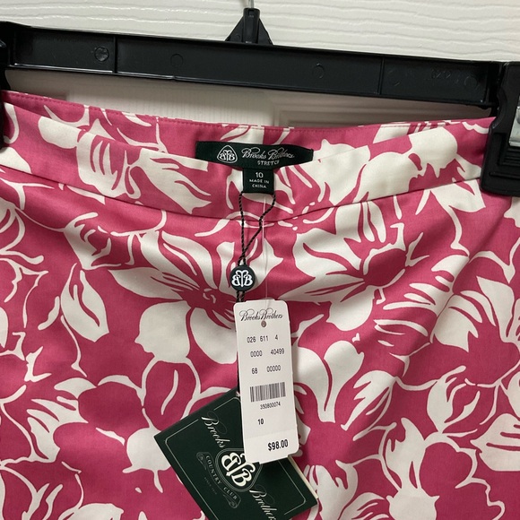 NEW WITH TAGS Brooks Brothers Women’s Pink & White Floral Skirt - Picture 2 of 3